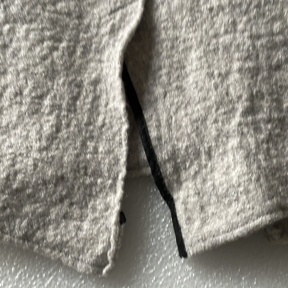 Zara lapel coat large patch pockets 100% wool felt grey knee length Sz M - Picture 9 of 12